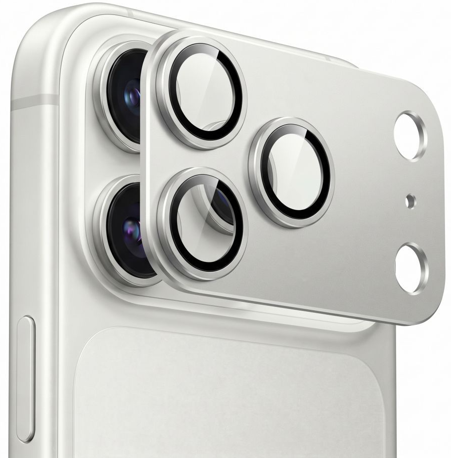 Película protetora para Câmara Traseira Tech-Protect CamFull Fit+ para Apple iPhone 18 Pro Max, Vidro Temperado, Prateada