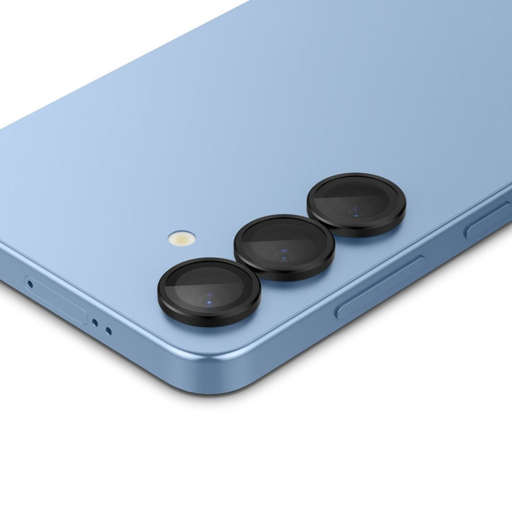 Película Protetora de Câmera Traseira Spigen GlastR EZ FIT Optik Pro HD para Samsung Galaxy S25+ S936, Vidro Temperado, Conjunto de 2 peças, Preta AGL09088