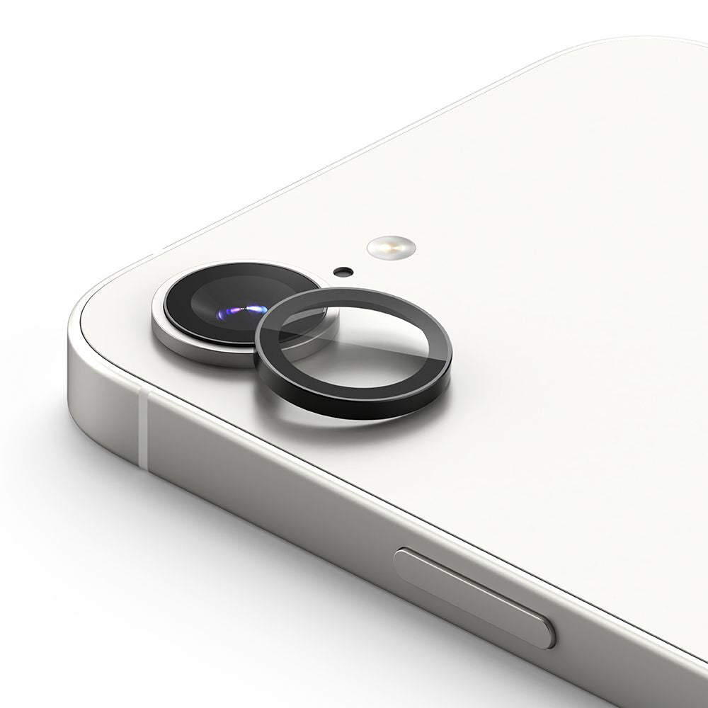 Película Protetora Ringke para Câmara Traseira do Apple iPhone 16e, Vidro Temperado, Conjunto de 2 Peças, Preta