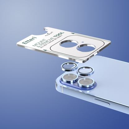 Película de proteção para Câmara Traseira Etteri para Apple iPhone 17, Vidro Temperado, Azul