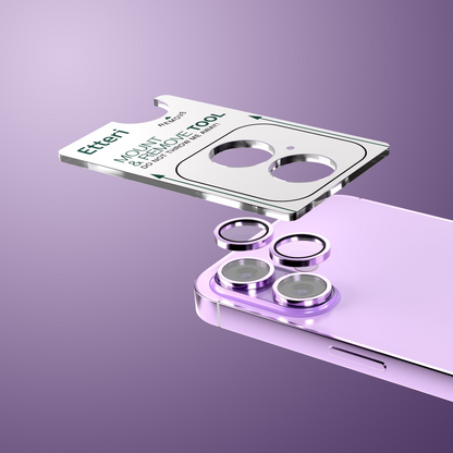 Película protetora para Câmara Traseira Etteri para Apple iPhone 17, Vidro Temperado, Roxo