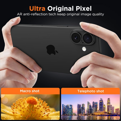 Película Protetora para Câmera Traseira Tech-Protect CamFull Fit+ para Apple iPhone 17, Vidro Temperado, Fosco Transparente
