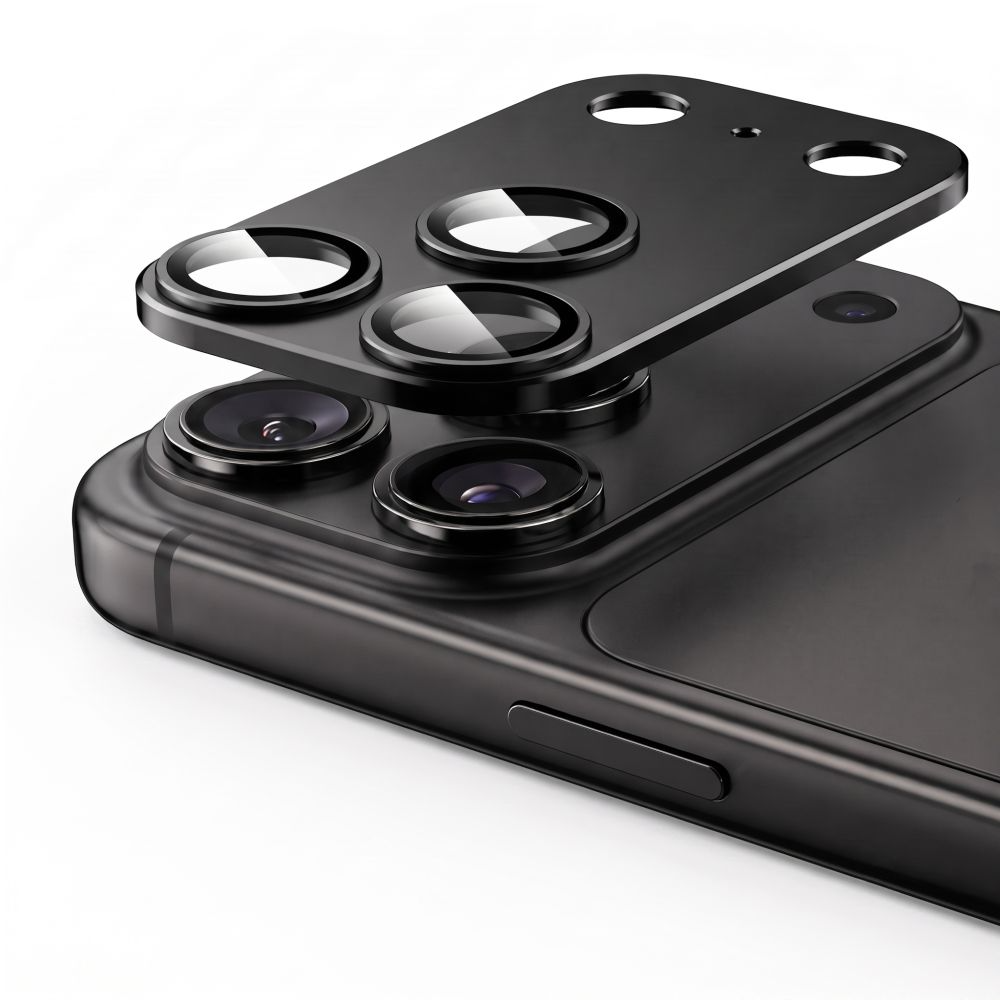 Película protetora para Câmara Traseira Tech-Protect CamFull Fit+ para Apple iPhone 18 Pro, Vidro Temperado, Preto