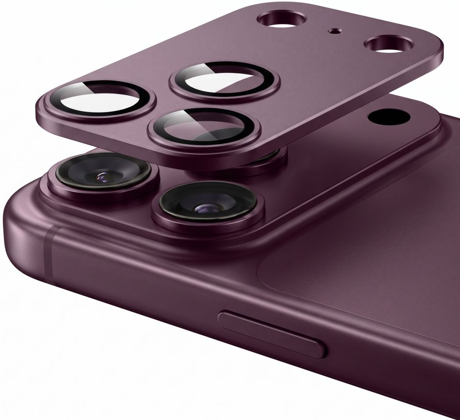 Película protetora para Câmara Traseira Tech-Protect CamFull Fit+ para Apple iPhone 18 Pro, Vidro Temperado, Vinho