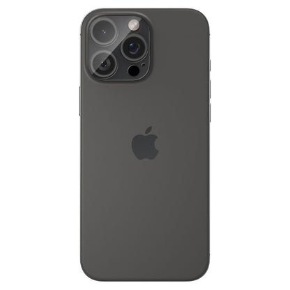 Película protetora da câmara traseira Spigen Optik para Apple iPhone 15 Pro Max / 15 Pro, proteção de vidro, cola total, conjunto 2 peças, transparente