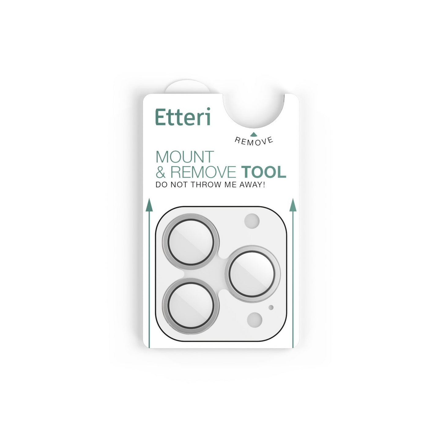 Película protetora para Câmara Traseira Etteri para Apple iPhone 16 Pro Max / 16 Pro, Vidro Temperado, Cinzento
