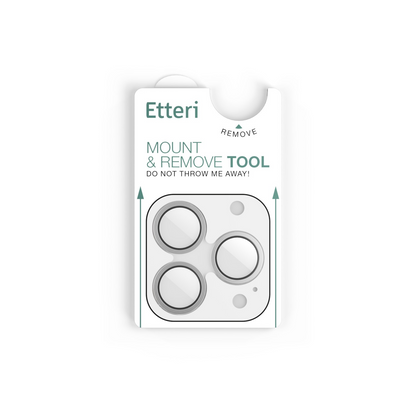 Película protetora para Câmara Traseira Etteri para Apple iPhone 16 Pro Max / 16 Pro, Vidro Temperado, Cinzento