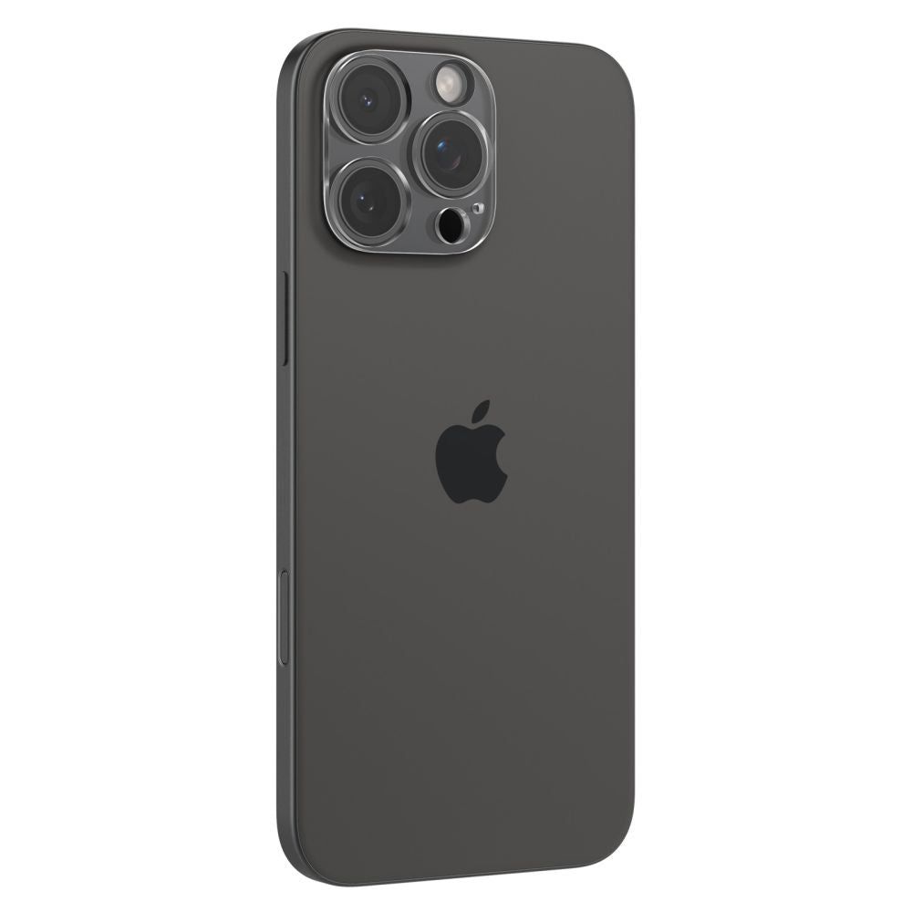 Película protetora da câmara traseira Spigen Optik para Apple iPhone 15 Pro Max / 15 Pro, proteção de vidro, cola total, conjunto 2 peças, transparente