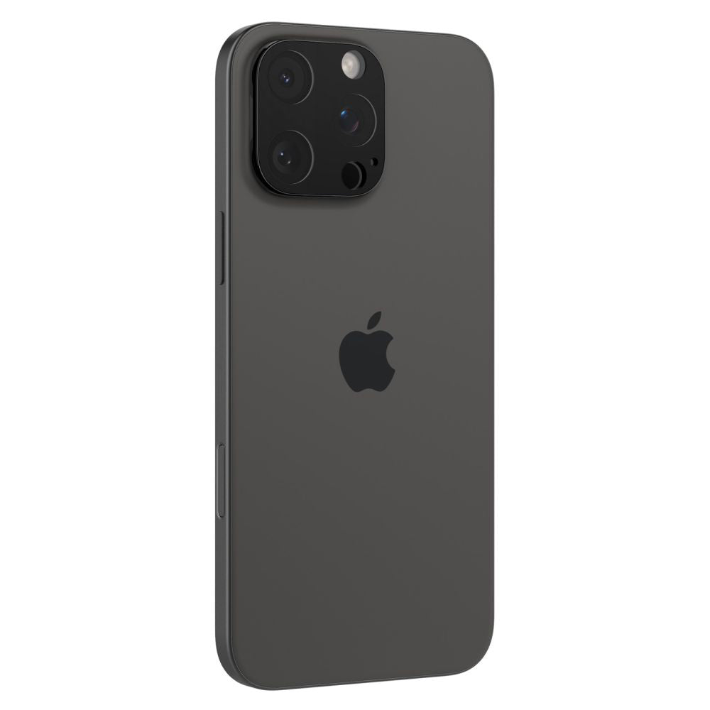 Película protetora da câmara traseira Spigen Optik para Apple iPhone 15 Pro Max / 15 Pro, proteção de vidro, cola total, conjunto de 2 peças, preto AGL05273 