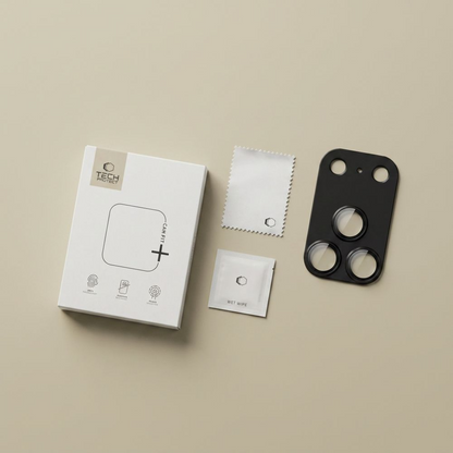 Película protetora para Câmara Traseira Tech-Protect CamFull Fit+ para Apple iPhone 18 Pro, Vidro Temperado, Preto