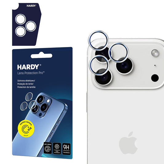 Película Protetora Traseira 3MK Hardy Protection Pro para Apple iPhone 17 Pro Max / 17 Pro, Vidro Temperado, Prateada