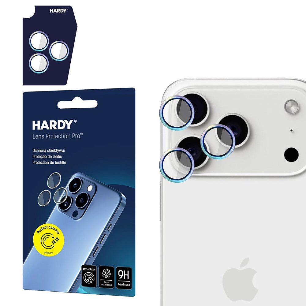 Película Protetora Traseira 3MK Hardy Protection Pro para Apple iPhone 17 Pro Max / 17 Pro, Vidro Temperado, Multicolor