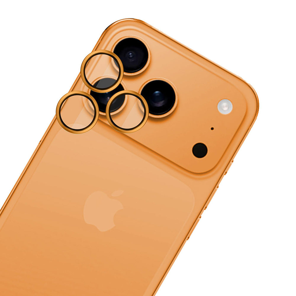 Película Protetora de Câmera Traseira 3MK Hardy Protection Pro para Apple iPhone 17 Pro Max / 17 Pro, Vidro Temperado, Laranja