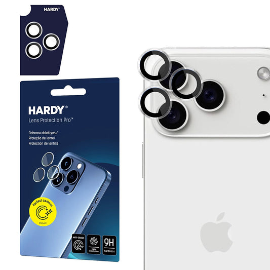 Película Protetora Traseira 3MK Hardy Protection Pro para Apple iPhone 17 Pro Max / 17 Pro, Vidro Temperado, Transparente.