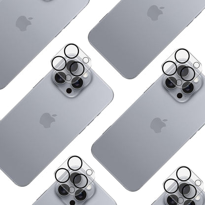 Película Protetora de Câmera Traseira 3MK Pro Full Cover para Apple iPhone 17 Pro Max, Vidro Temperado, Preta
