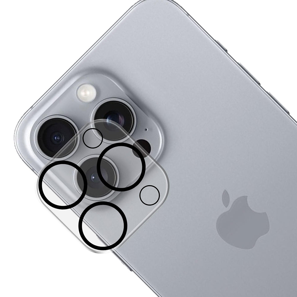 Película Protetora de Câmera Traseira 3MK Pro Full Cover para Apple iPhone 17 Pro Max, Vidro Temperado, Preta