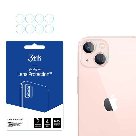 Película protetora para Câmara Traseira 3MK Protection para Apple iPhone 14, Vidro Flexível, Conjunto de 4 peças, Transparente