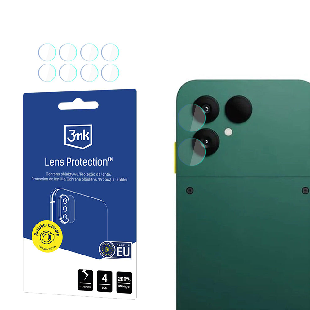 Película protetora para Câmara Traseira 3MK Protection para Fairphone 6, Vidro Temperado, Conjunto de 4 unidades, Transparente