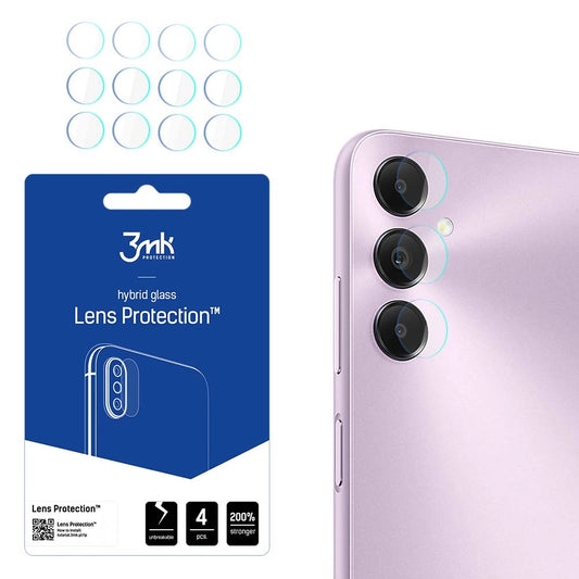 Película protetora para Câmara Traseira 3MK Protection para Samsung Galaxy A05s A057, Vidro Flexível, Conjunto de 4 peças, Transparente