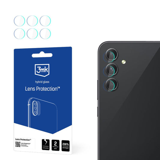 Película protetora para Câmara Traseira 3MK Protection para Samsung Galaxy A54 A546, Vidro Flexível, Conjunto de 4 peças, Transparente