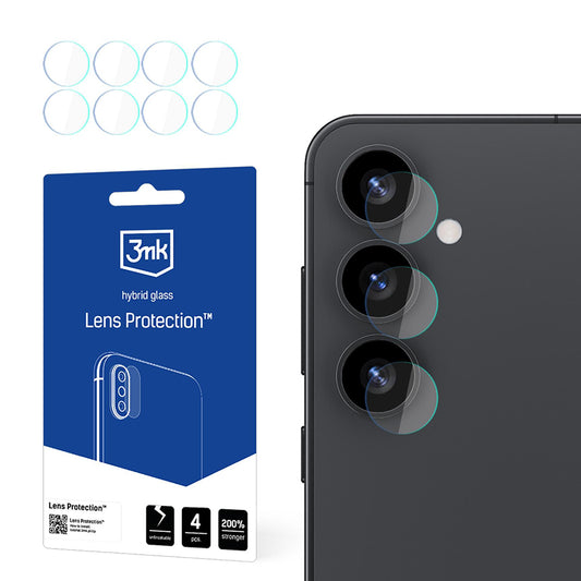 Película protetora para Câmara Traseira 3MK Protection para Samsung Galaxy S25 S931, Vidro Flexível, Conjunto de 4 peças, Transparente