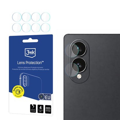Película protetora para Câmara Traseira 3MK Protection para Samsung Galaxy Z Fold8 F976, Vidro Temperado, Conjunto de 4 peças, Transparente