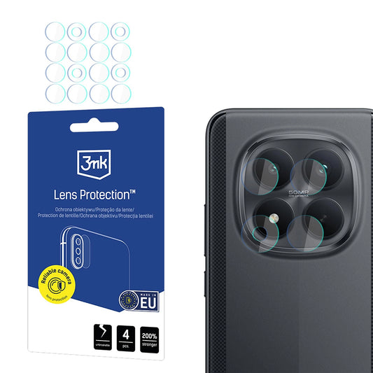 Película protetora para Câmara Traseira 3MK Protection para Xiaomi Poco M8 Pro, Vidro Temperado, Conjunto de 4 peças, Transparente