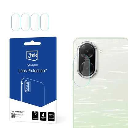 Película protetora para Câmara Traseira 3MK Protection para Xiaomi Redmi A5 4G, Vidro Flexível, Conjunto de 4 peças, Transparente