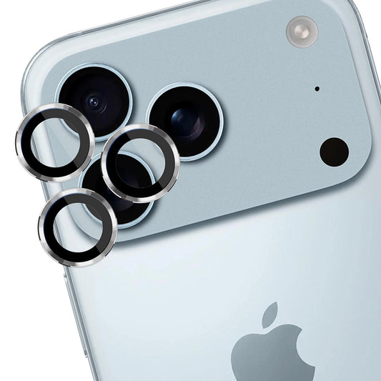 Película Protetora de Câmera Traseira 3MK Protection Pro para Apple iPhone 17 Pro Max / 17 Pro, Vidro Temperado, Prateada