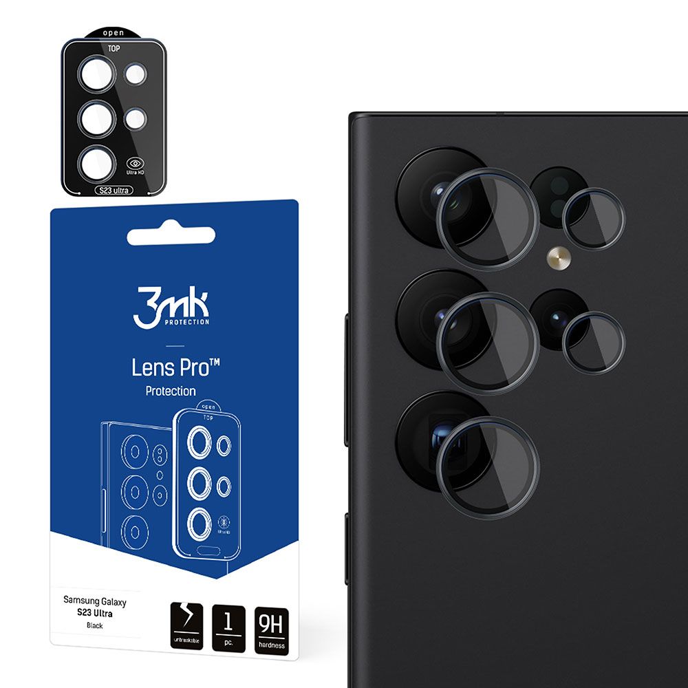 Película protetora para Câmara Traseira 3MK Protection Pro para Samsung Galaxy S24 Ultra S928, Vidro Temperado, Transparente