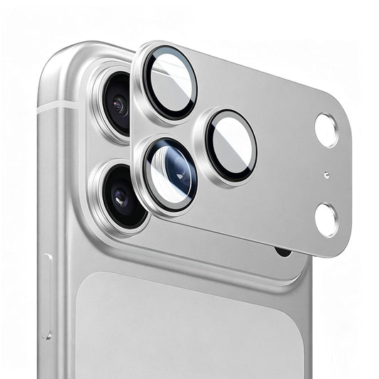 Película de proteção para a câmara traseira Blueo Integrated Metal para Apple iPhone 17 Pro Max, vidro temperado, prateada
