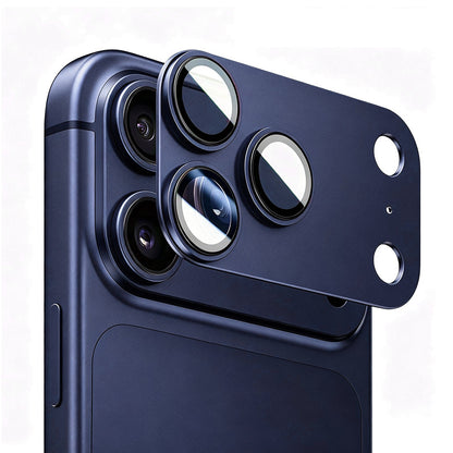 Película de proteção para a câmara traseira Blueo Integrated Metal para Apple iPhone 17 Pro, vidro temperado, azul-escuro