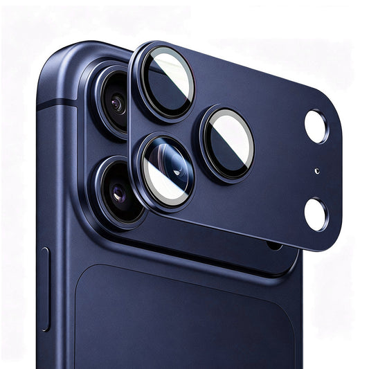 Película de proteção para a câmara traseira Blueo Integrated Metal para Apple iPhone 17 Pro, vidro temperado, azul-escuro