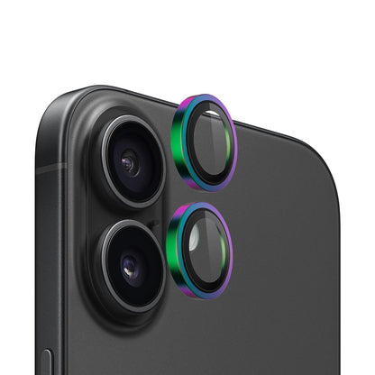 Película protetora para Câmara Traseira Blueo Metal Frame para Apple iPhone 16 Plus / 16, Vidro Temperado, Multicolor