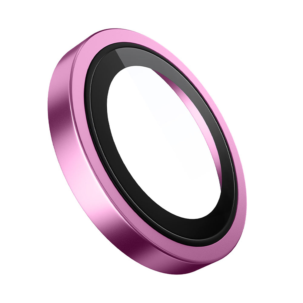 Película protetora para Câmara Traseira Blueo Metal Frame para Apple iPhone 16 Plus / 16, Vidro Temperado, Rosa