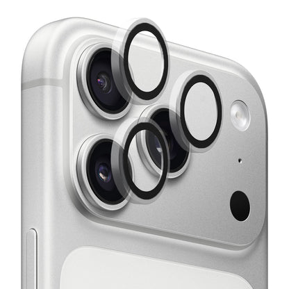 Película Protetora de Câmera Traseira Blueo Metal Frame para Apple iPhone 17 Pro Max / 17 Pro, Vidro Temperado, Transparente