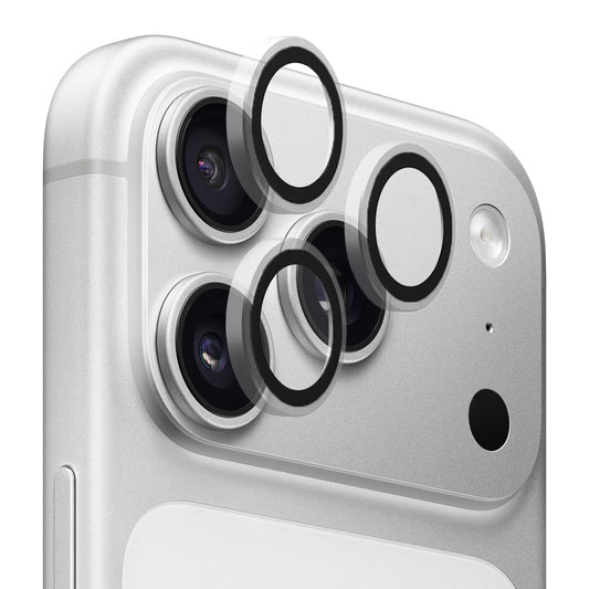 Película Protetora de Câmera Traseira Blueo Metal Frame para Apple iPhone 17 Pro Max / 17 Pro, Vidro Temperado, Transparente