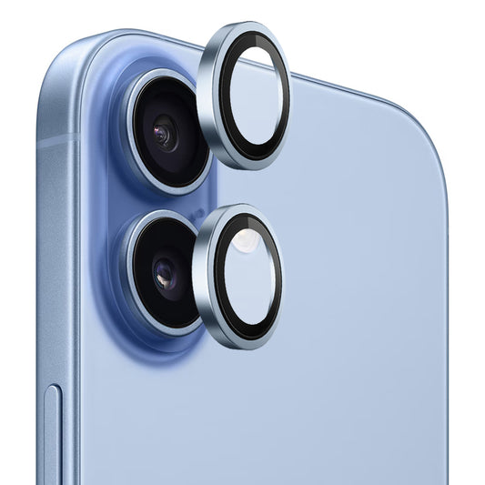 Película Protetora de Câmera Traseira Blueo Metal Frame para Apple iPhone 17, Vidro Temperado, Azul