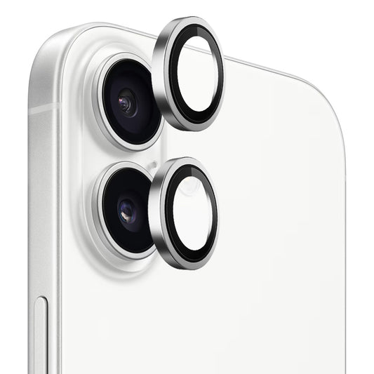 Película Protetora de Câmera Traseira Blueo Metal Frame para Apple iPhone 17, Vidro Temperado, Prateada