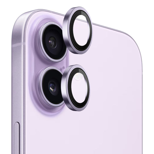 Película Protetora de Câmera Traseira Blueo Metal Frame para Apple iPhone 17, Vidro Temperado, Roxo