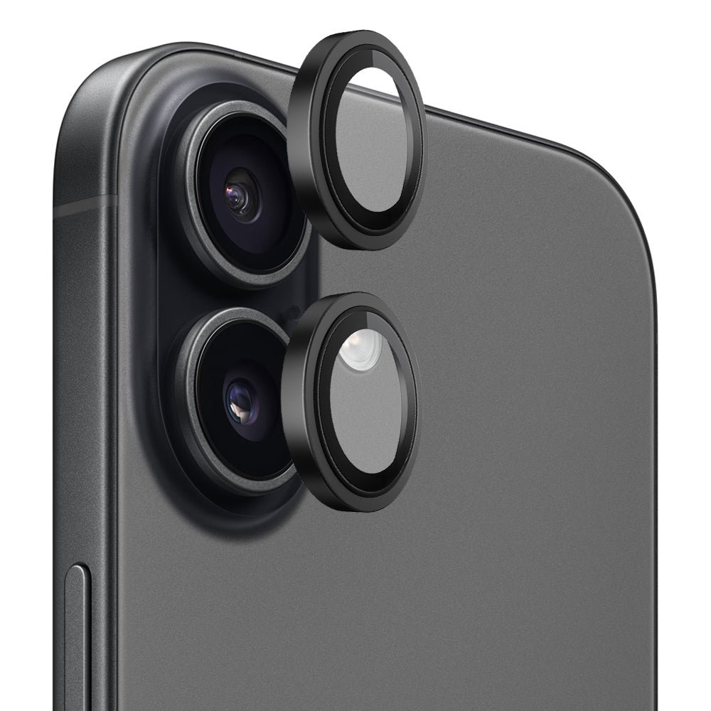 Película Protetora de Câmera Traseira Blueo Metal Frame para Apple iPhone 17, Vidro Temperado, Preta