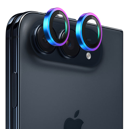 Película de proteção para a câmara traseira Blueo Metal Frame para Apple iPhone Duo, vidro temperado, multicolorida