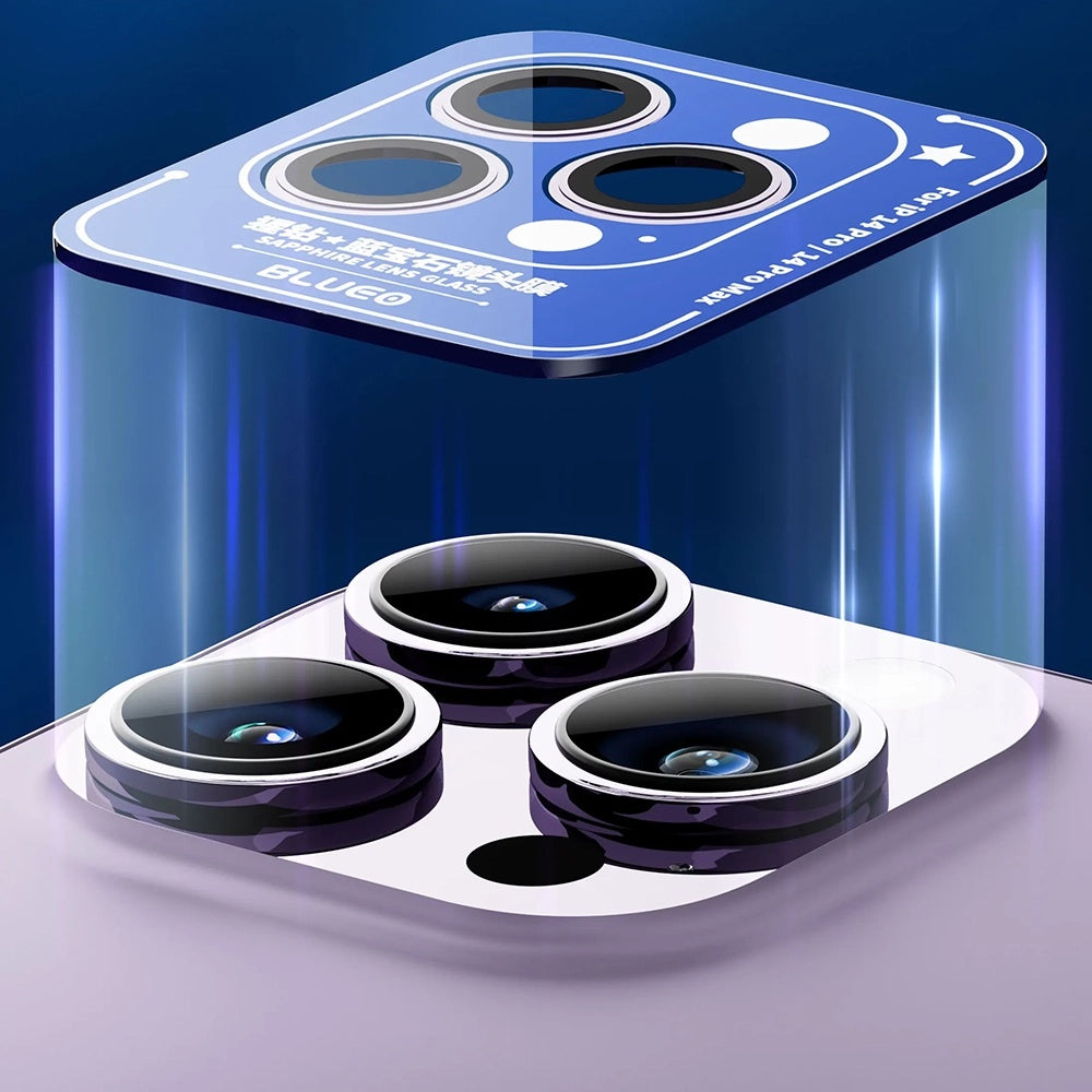 Película protetora para Câmara Traseira Blueo Sapphire Crystal para Apple iPhone 14 Pro Max / 14 Pro, Vidro Temperado, Roxo