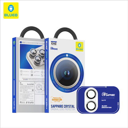 Película Protetora de Câmera Traseira Blueo Sapphire Crystal para Apple iPhone 17, Vidro Temperado, Preta