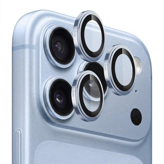 Película de proteção para a câmara traseira Blueo Sapphire Crystal para Apple iPhone 18 Pro / 18 Pro Max, vidro temperado, azul-claro