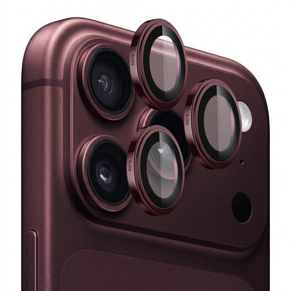 Película de proteção para a câmara traseira Blueo Sapphire Crystal para Apple iPhone 18 Pro / 18 Pro Max, vidro temperado, cor de vinho
