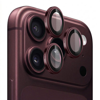 Película de proteção para a câmara traseira Blueo Sapphire Crystal para Apple iPhone 18 Pro / 18 Pro Max, vidro temperado, cor de vinho

