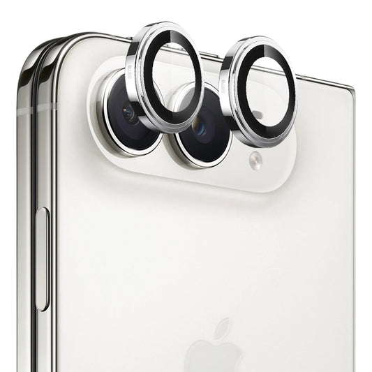Película de proteção para a câmara traseira Blueo Sapphire Crystal para Apple iPhone Duo, vidro temperado, prateada