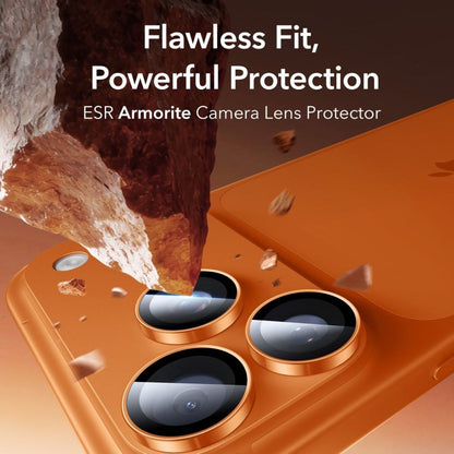 Película Protetora de Câmera Traseira ESR Armorite para Apple iPhone 14 Pro, Vidro Temperado, Laranja