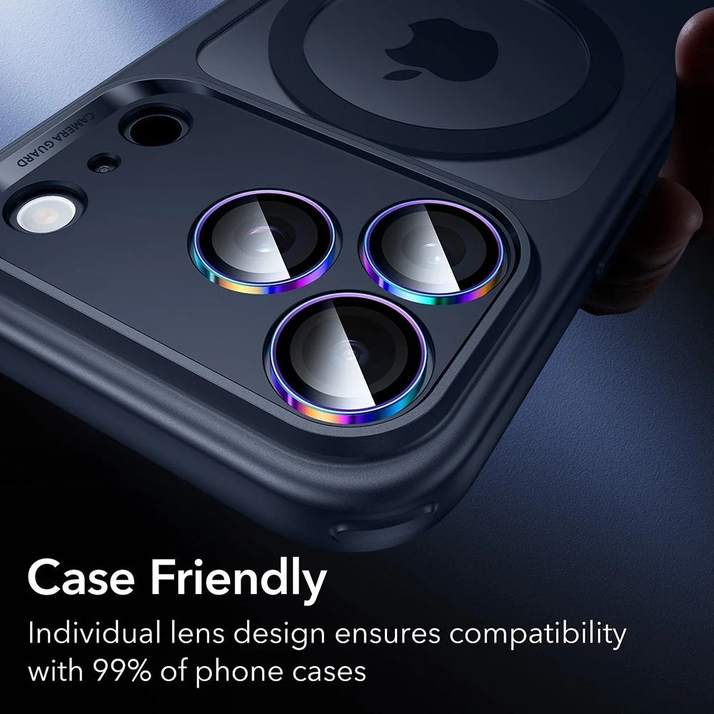 Película Protetora de Câmera Traseira ESR Armorite para Apple iPhone 17 Pro Max / 17 Pro / 16 Pro Max / 16 Pro, Vidro Temperado, Multicolor